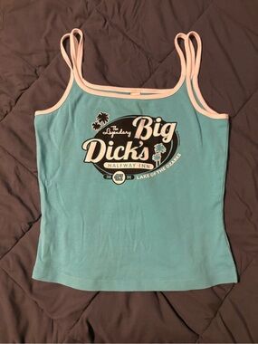 Kavio Aqua Tank Top with Pink Trim and Center Logo